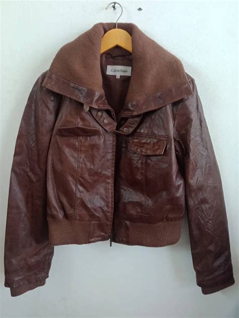 vintage calvin klein leather jacket